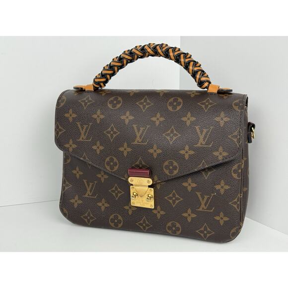Louis Vuitton Monogram Braided Pochette Métis Coquelicot Crossbody Bag - Picture 1 of 16